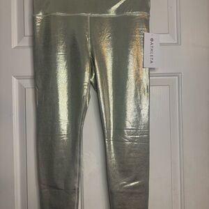 Athleta  Metallic Leggings - Gold